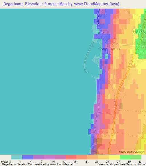 Degerhamn,Sweden Elevation Map