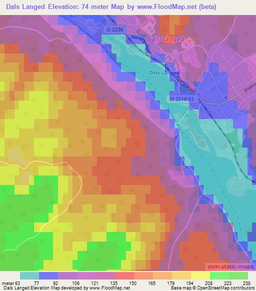 Dals Langed,Sweden Elevation Map