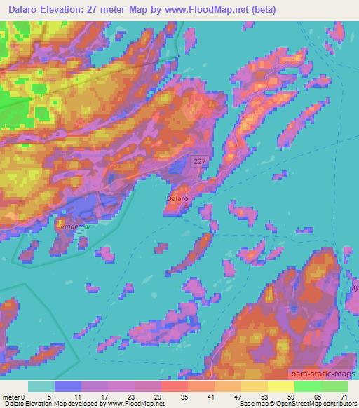 Dalaro,Sweden Elevation Map