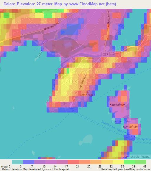 Dalaro,Sweden Elevation Map