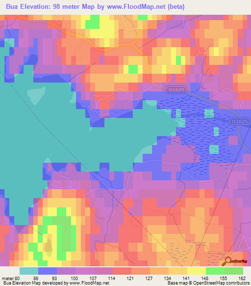 Bua,Sweden Elevation Map