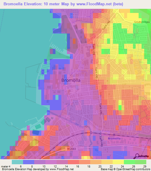 Bromoella,Sweden Elevation Map