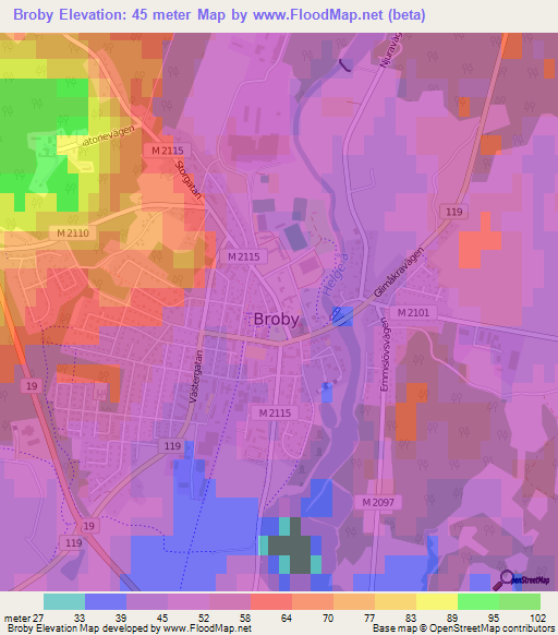 Broby,Sweden Elevation Map