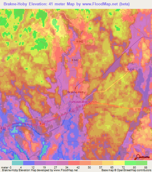 Brakne-Hoby,Sweden Elevation Map