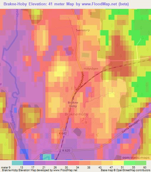 Brakne-Hoby,Sweden Elevation Map