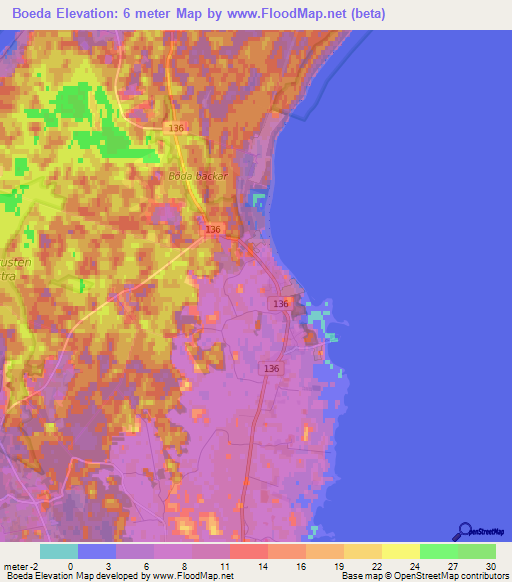 Boeda,Sweden Elevation Map