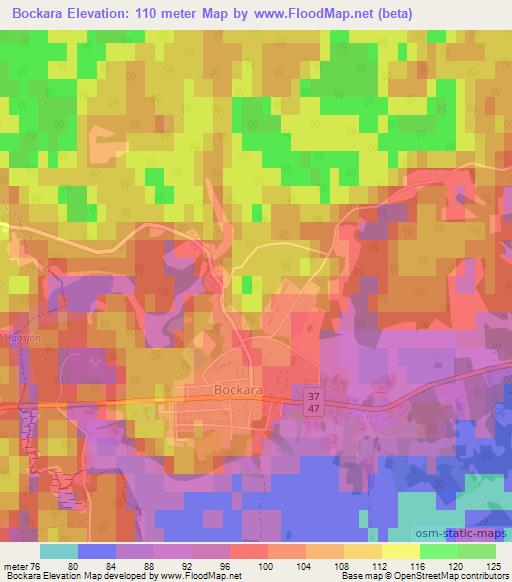 Bockara,Sweden Elevation Map