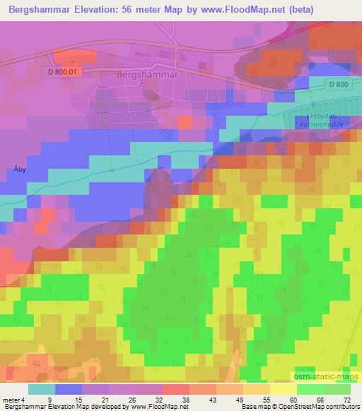 Bergshammar,Sweden Elevation Map