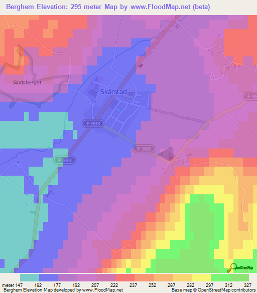 Berghem,Sweden Elevation Map