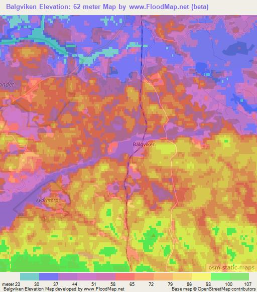 Balgviken,Sweden Elevation Map