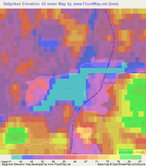 Balgviken,Sweden Elevation Map