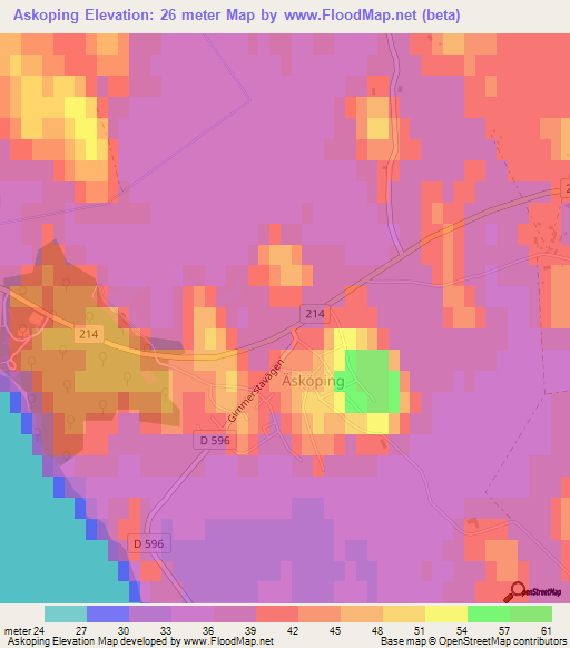 Askoping,Sweden Elevation Map