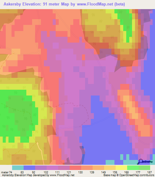 Askersby,Sweden Elevation Map