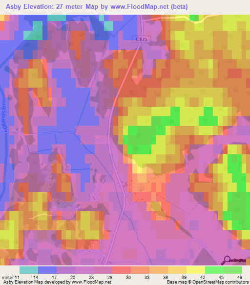 Asby,Sweden Elevation Map