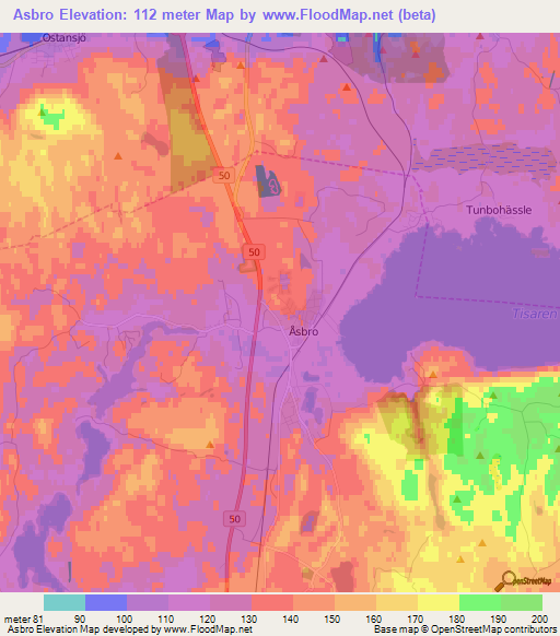 Asbro,Sweden Elevation Map