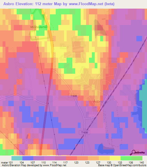 Asbro,Sweden Elevation Map