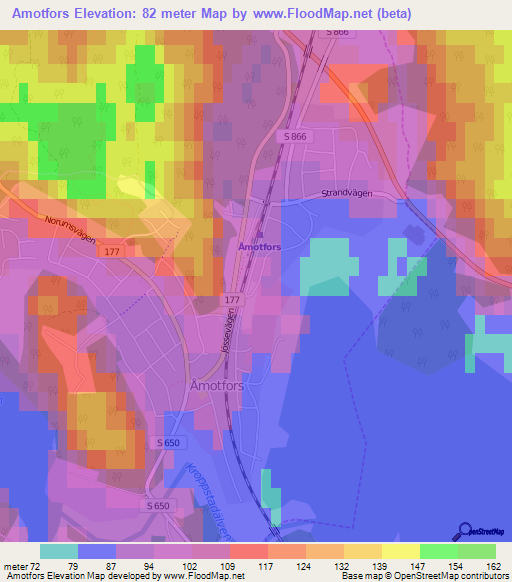 Amotfors,Sweden Elevation Map