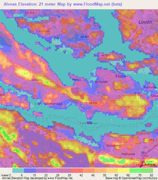 Alvnas,Sweden Elevation Map