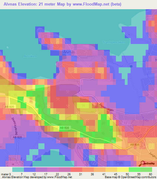 Alvnas,Sweden Elevation Map