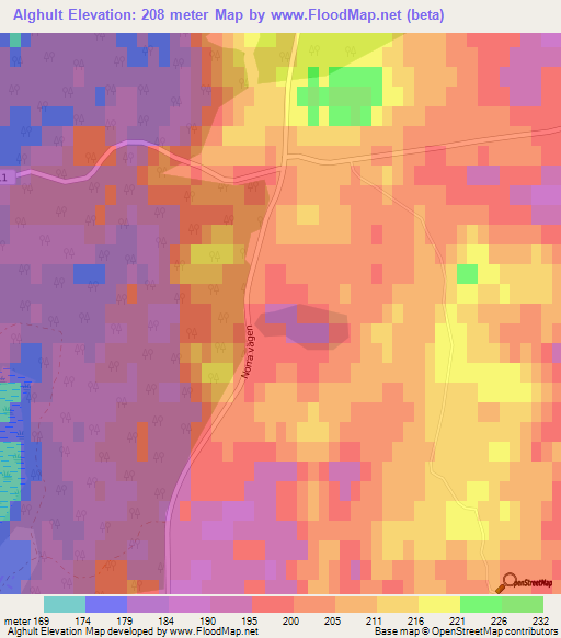 Alghult,Sweden Elevation Map