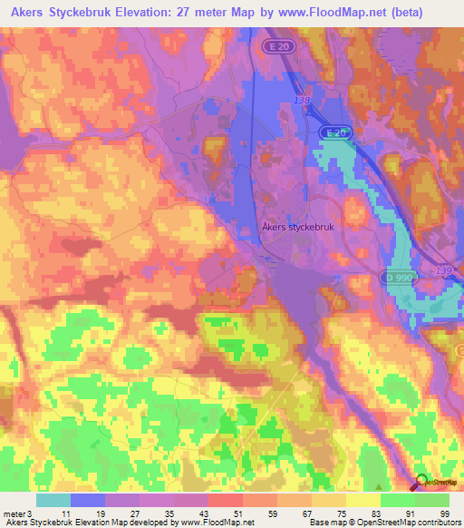 Akers Styckebruk,Sweden Elevation Map