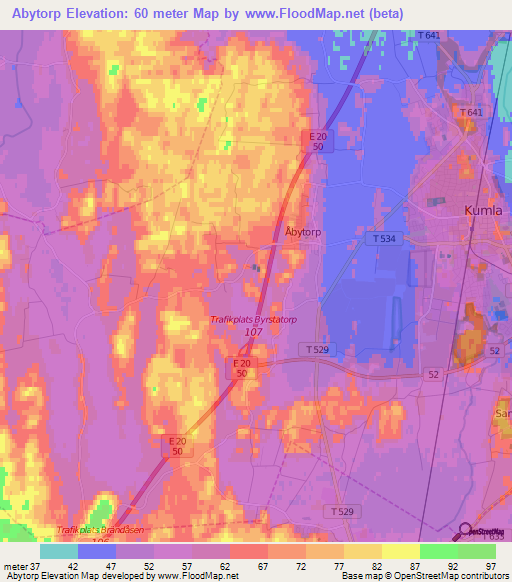 Abytorp,Sweden Elevation Map