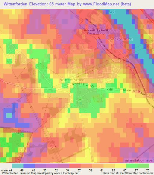 Wittenforden,Germany Elevation Map