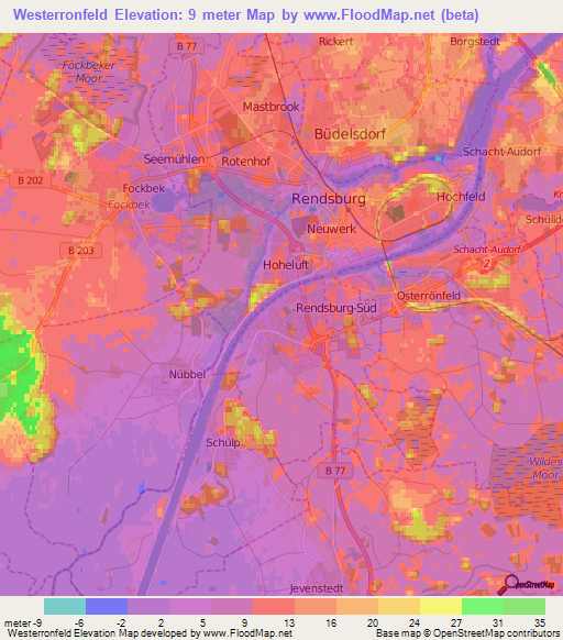 Westerronfeld,Germany Elevation Map