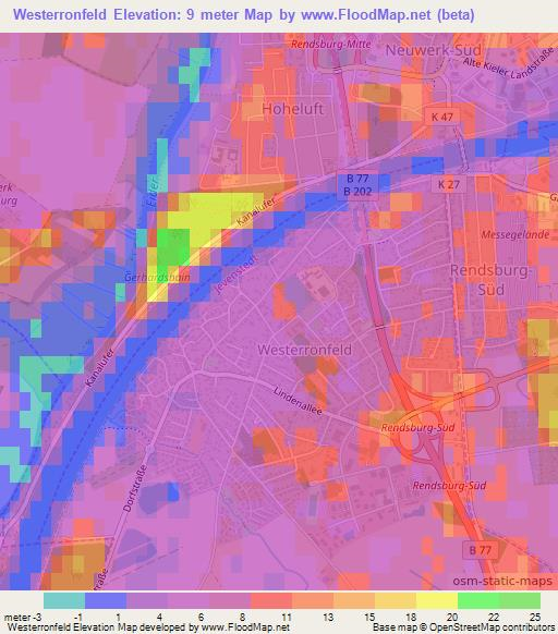 Westerronfeld,Germany Elevation Map