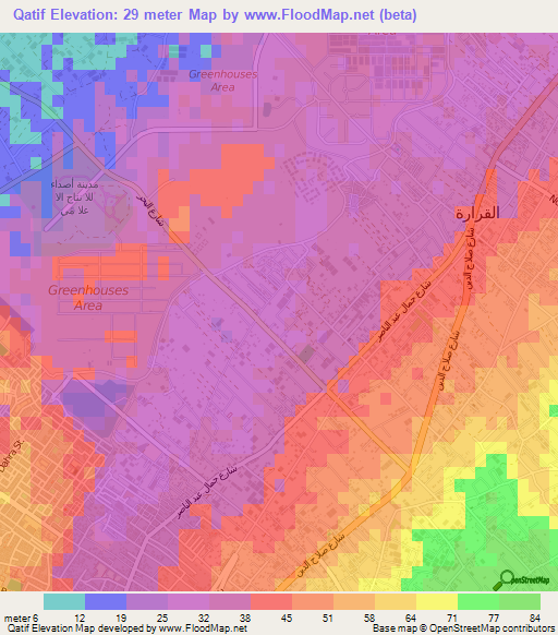 Qatif,Palestinian Territory Elevation Map