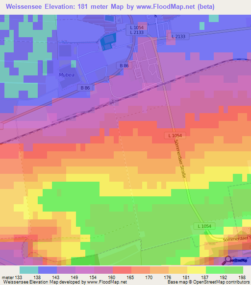 Weissensee,Germany Elevation Map