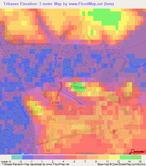 Tribsees,Germany Elevation Map