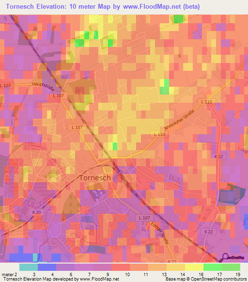 Tornesch,Germany Elevation Map