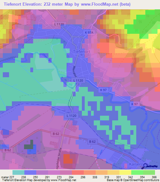 Tiefenort,Germany Elevation Map