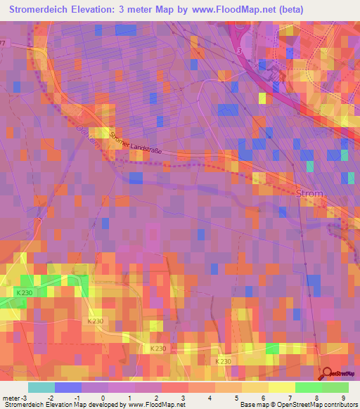 Stromerdeich,Germany Elevation Map