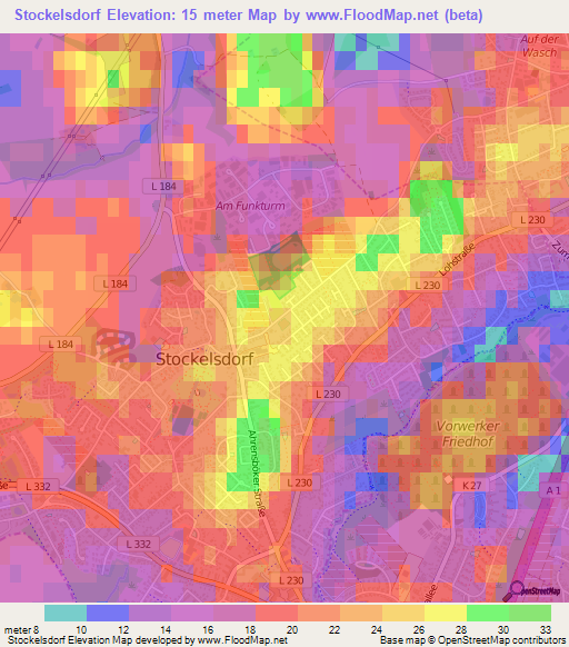 Stockelsdorf,Germany Elevation Map