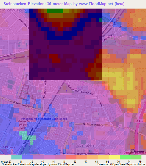 Steinstucken,Germany Elevation Map