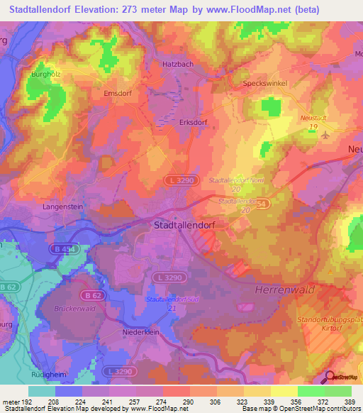 Stadtallendorf,Germany Elevation Map