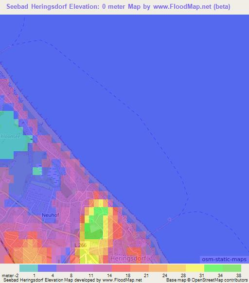 Seebad Heringsdorf,Germany Elevation Map