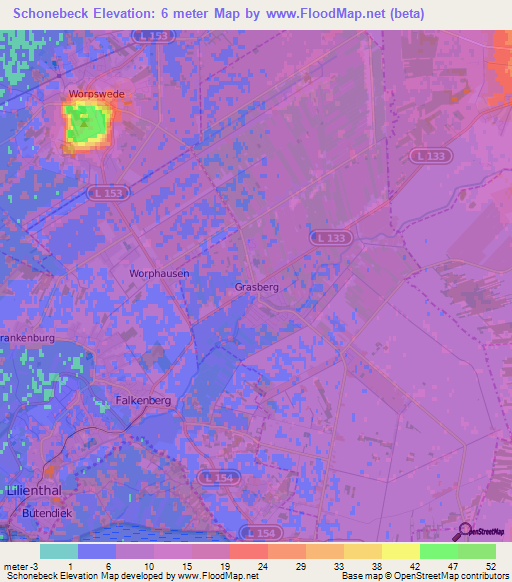 Schonebeck,Germany Elevation Map