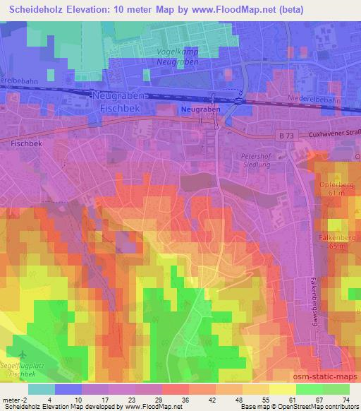 Scheideholz,Germany Elevation Map