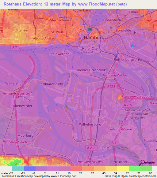 Rotehaus,Germany Elevation Map