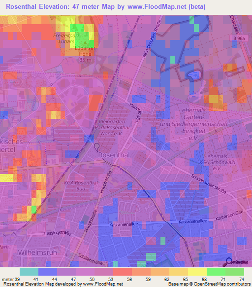 Rosenthal,Germany Elevation Map