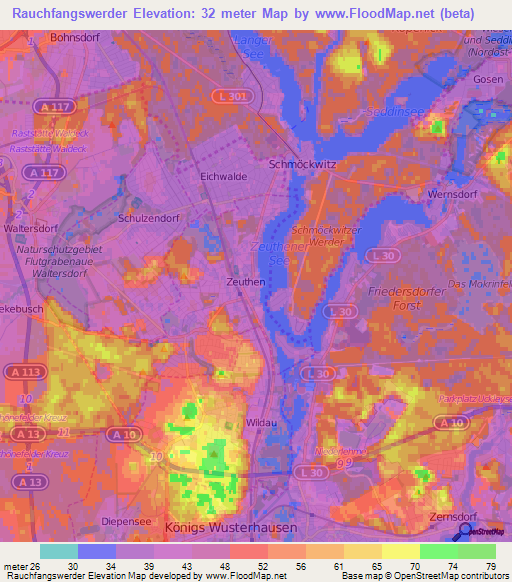 Rauchfangswerder,Germany Elevation Map