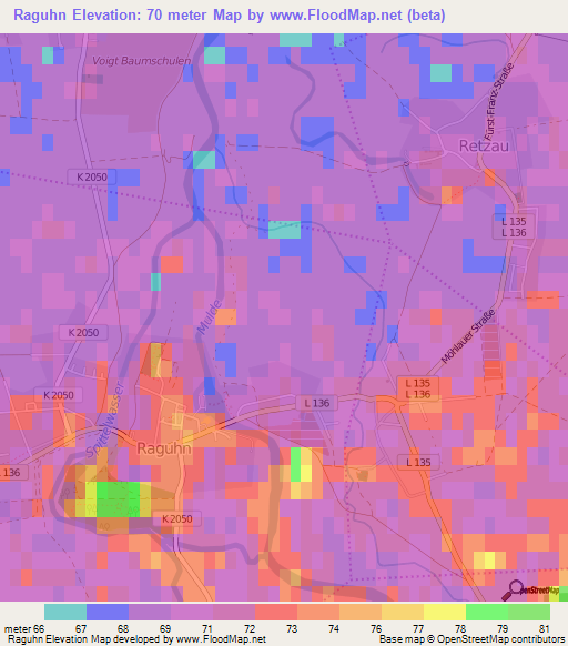 Raguhn,Germany Elevation Map