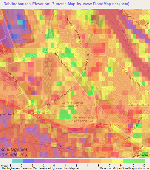 Rablinghausen,Germany Elevation Map