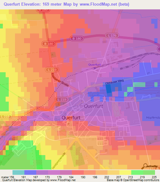 Querfurt,Germany Elevation Map