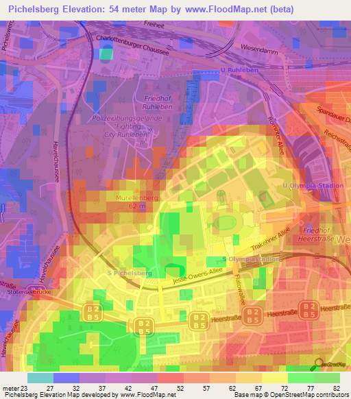 Pichelsberg,Germany Elevation Map