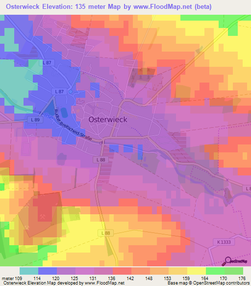 Osterwieck,Germany Elevation Map