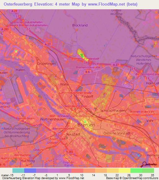 Osterfeuerberg,Germany Elevation Map